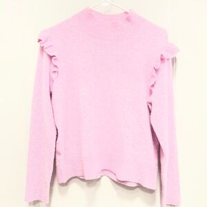 Loft Pink Ruffled Women's Top Size Large